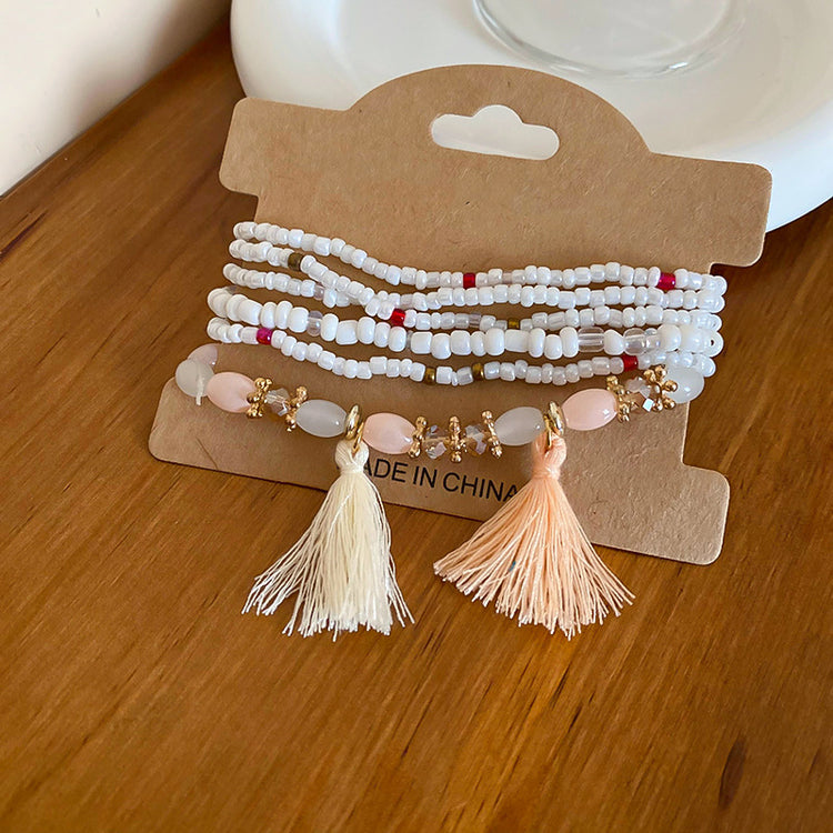 Tassel Rice Bead Bracelet | Women&