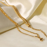 18K Gold-Plated Necklace | Double-Layered Necklace | KoKo Kristin