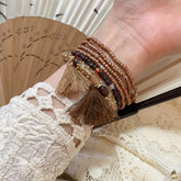 Tassel Rice Bead Bracelet | Women&
