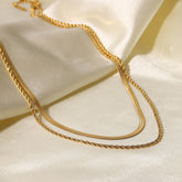 18K Gold-Plated Necklace | Double-Layered Necklace | KoKo Kristin