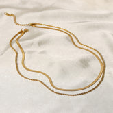 18K Gold-Plated Necklace | Double-Layered Necklace | KoKo Kristin